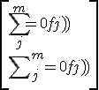 \[
 \\ \begin{array}{l}
 \\  \sum\limits_j^m { = 0f(j)}\\ 
 \\  \sum\nolimits_j^m { = 0f(j)}\\ 
 \\  \end{array}
 \\ \]
 \\ 